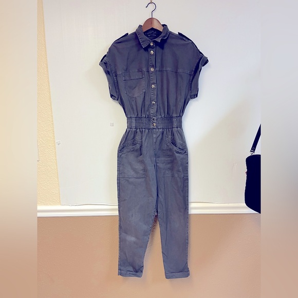 PISTOLA Dani Pull-On Utility‎ Jumpsuit - Charcoal Grey - Size XS - Picture 2 of 5